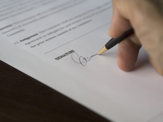 podpisy smlouvy