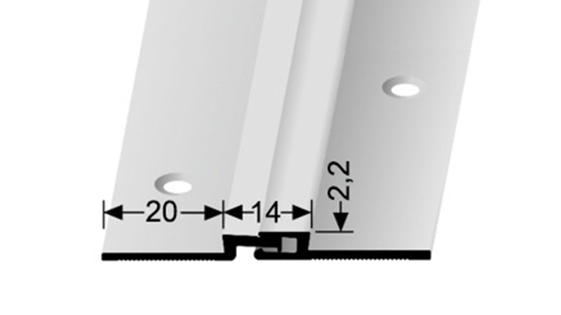 Dilatační profil Küberit 316 pro krytiny do 2mm ( šroubovací )25